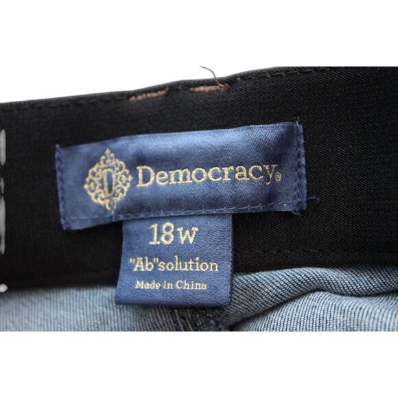 Democracy Ab Solution Jeans Size 18W Distressed Stretch Denim Slimming Comfort - Picture 12 of 13